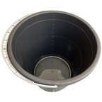 Spand med Hank Sort Genbrugsplast 10L