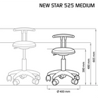 Taburet Genito New Star 530 Oval Ryg