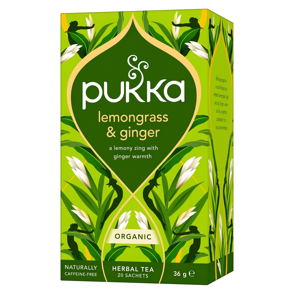 Urtete Pukka Lemongrass & Ginger økologisk, 20 breve, 36 g