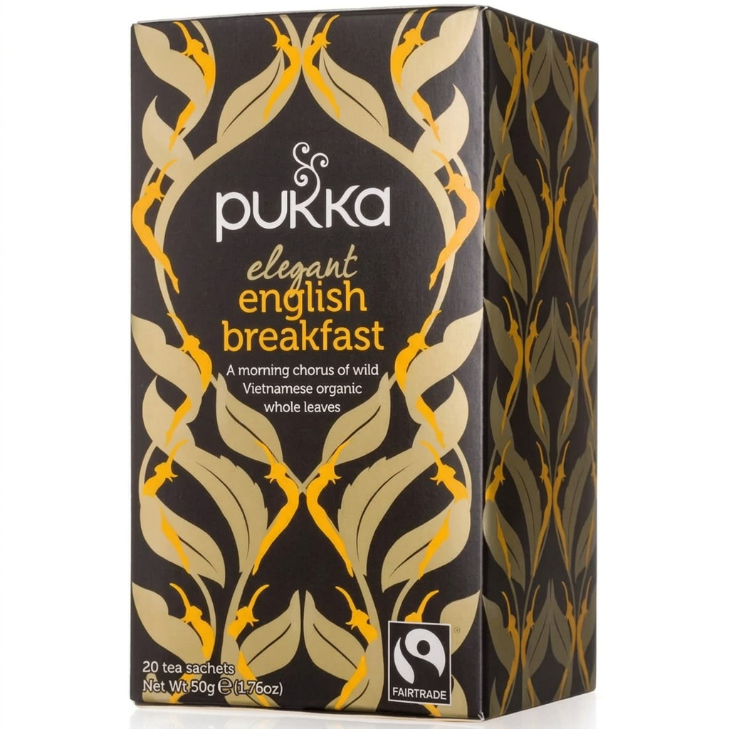 Sort te Pukka Elegant English Breakfast økologisk, 20 breve, 50 g