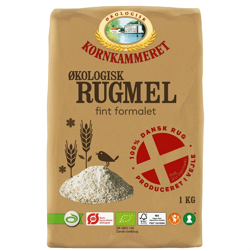 Rugmel Kornkammeret, økologisk, 1 kg