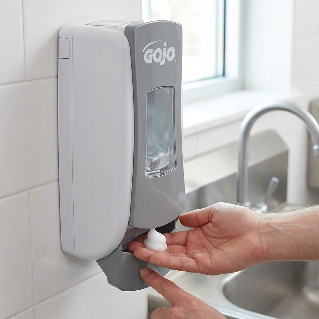 Hånd- og baddispenser GOJO ADX-7, hvid/grå, 700 ml