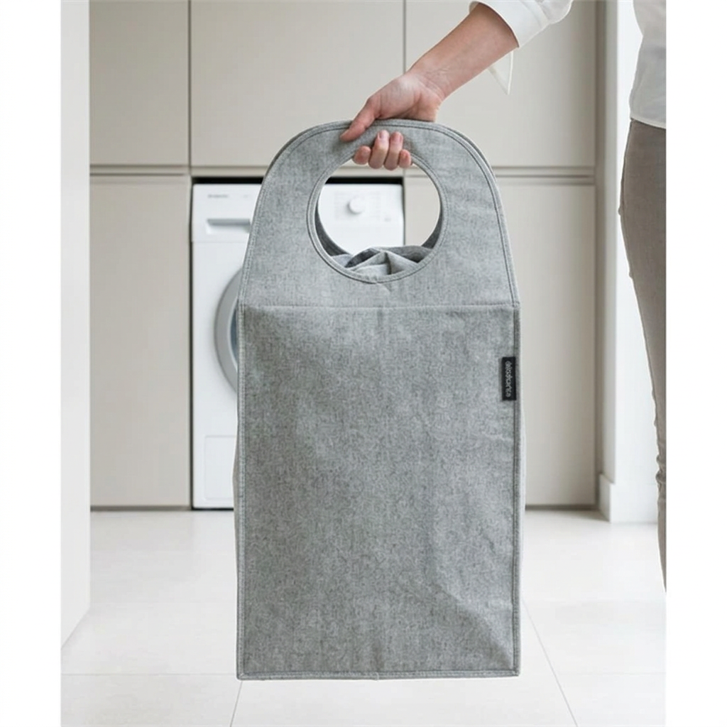 Vasketøjstaske Brabantia, rektangulær 55 liter, grå