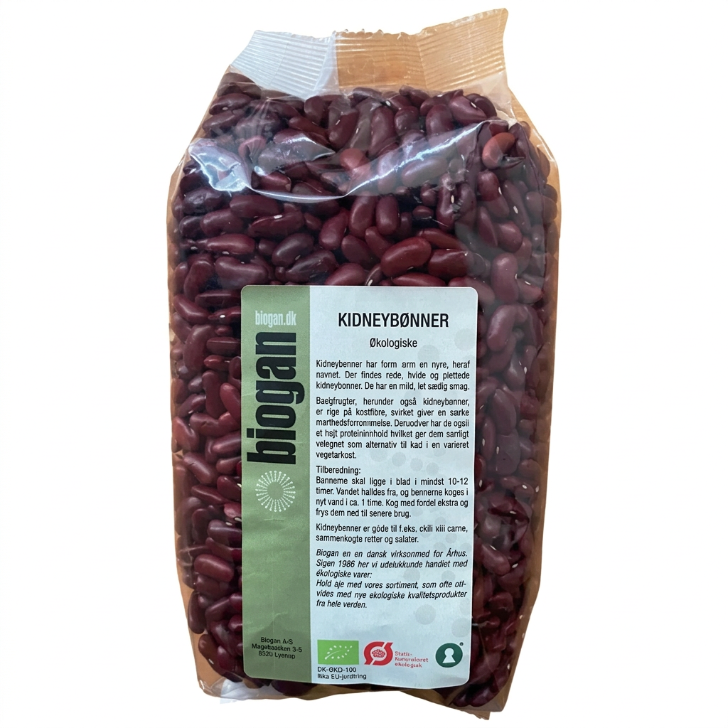 Røde kidneybønner Biogan, økologiske, 1 kg