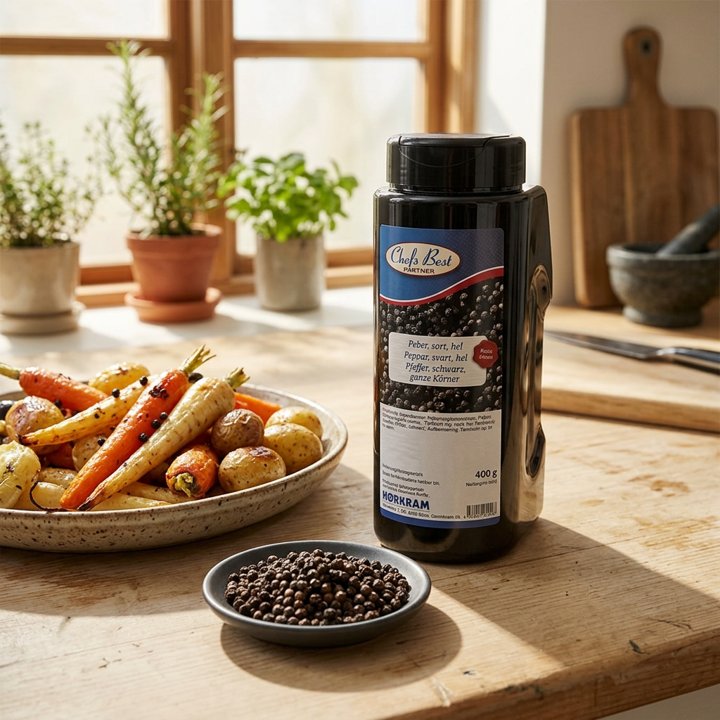 Hele sorte peberkorn Chefs Best Partner, 400 g