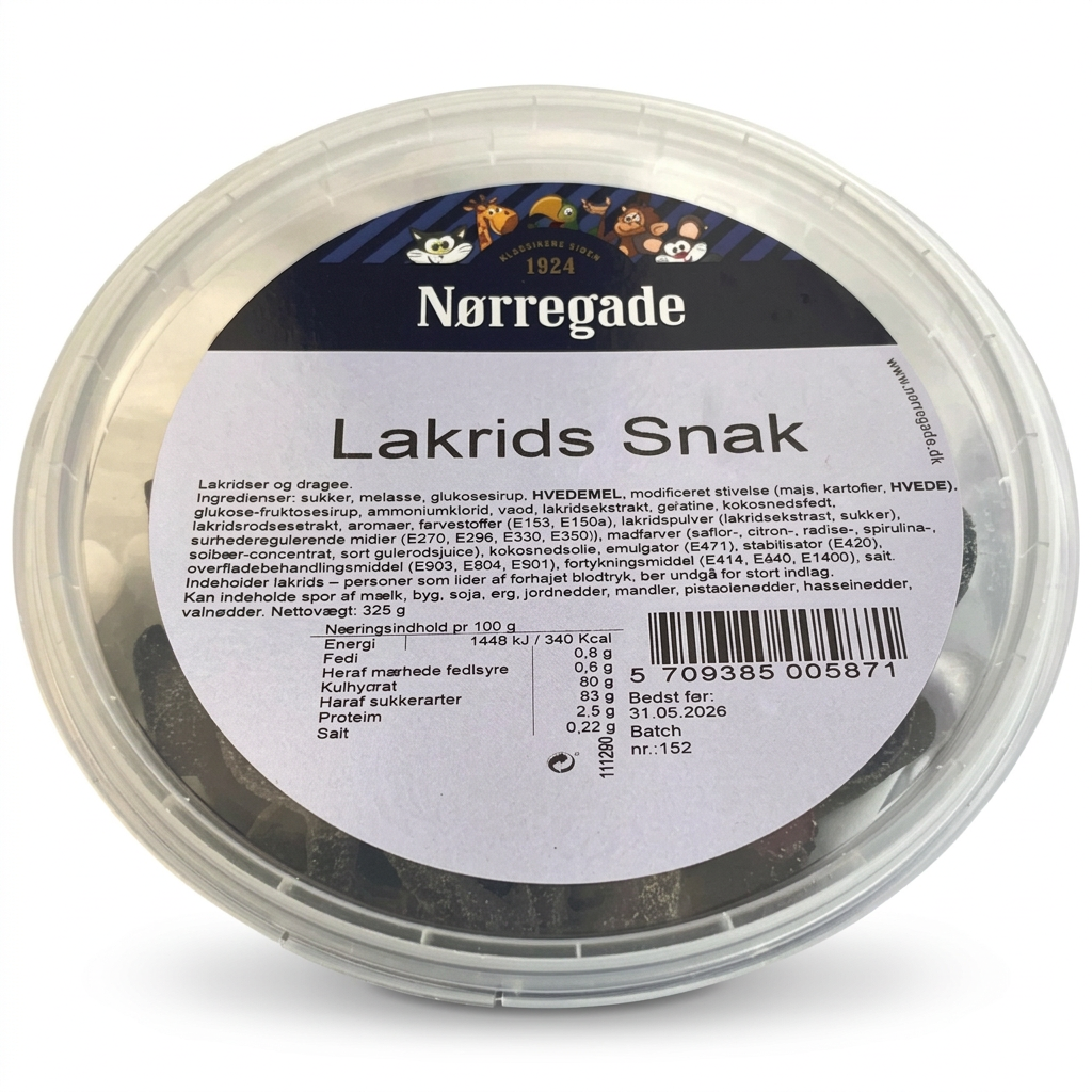 Lakrids Nørregade SNAK, sød og salt blanding med dragé, 325 g