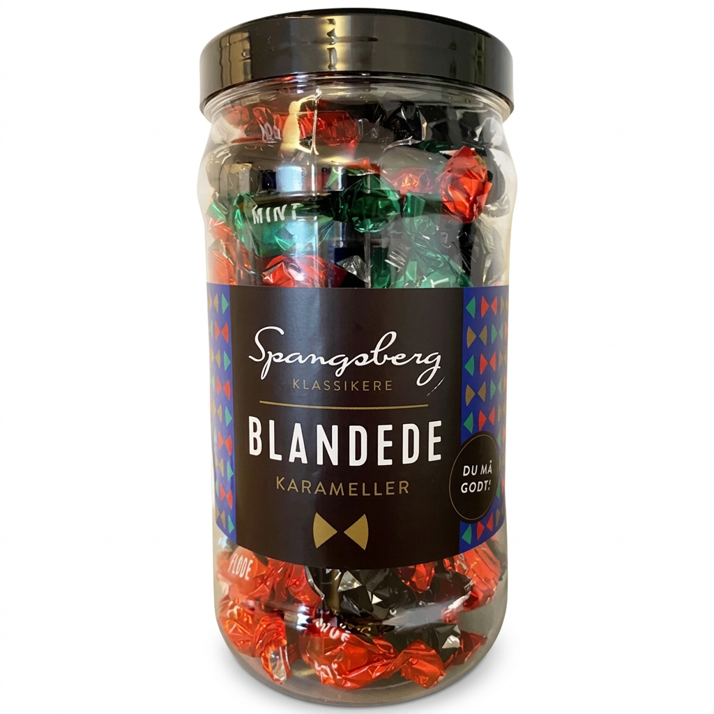 Karameller Spangsberg Blandede, mint, lakrids og saltet karamel, 600 g