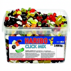 Slik Haribo Click Mix, vingummi, lakrids og skum, 2,4 kg
