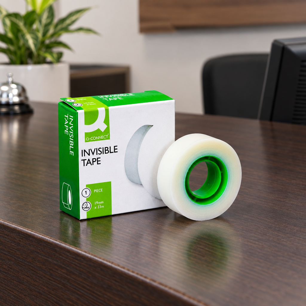 Q-Connect usynlig tape i reception, stemningsillustration