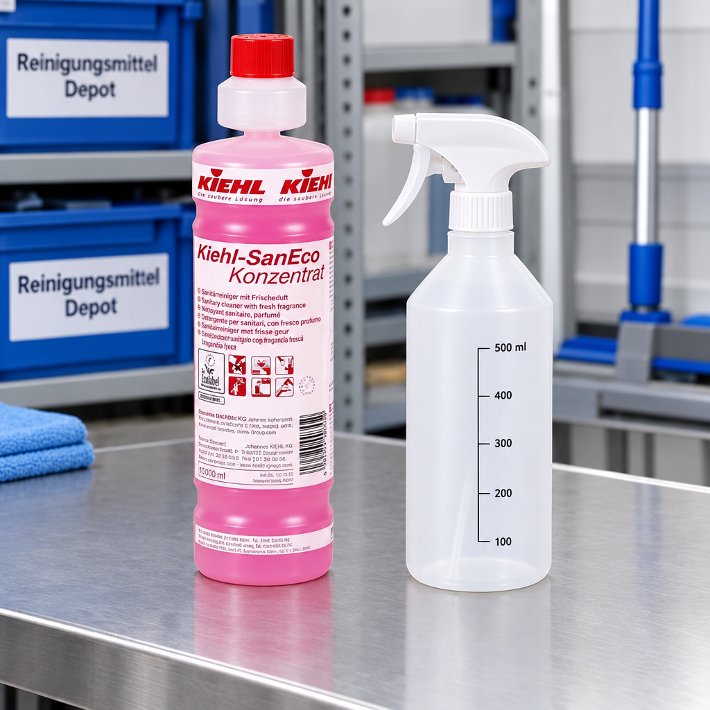 Kiehl SanEco-Koncentrat ved tom 500 ml-sprayflaske