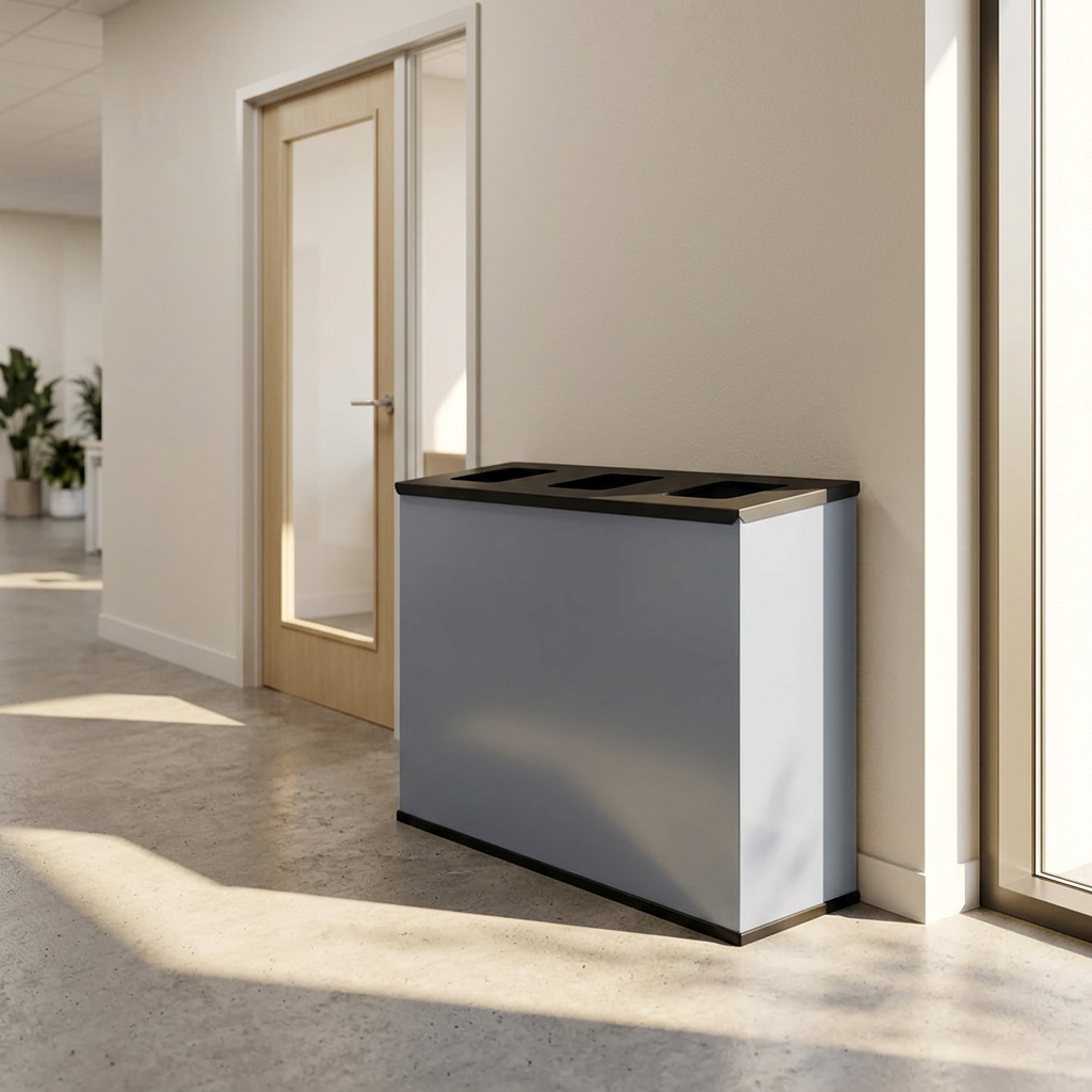 EcoStation med tre rum i solbelyst kontorgang