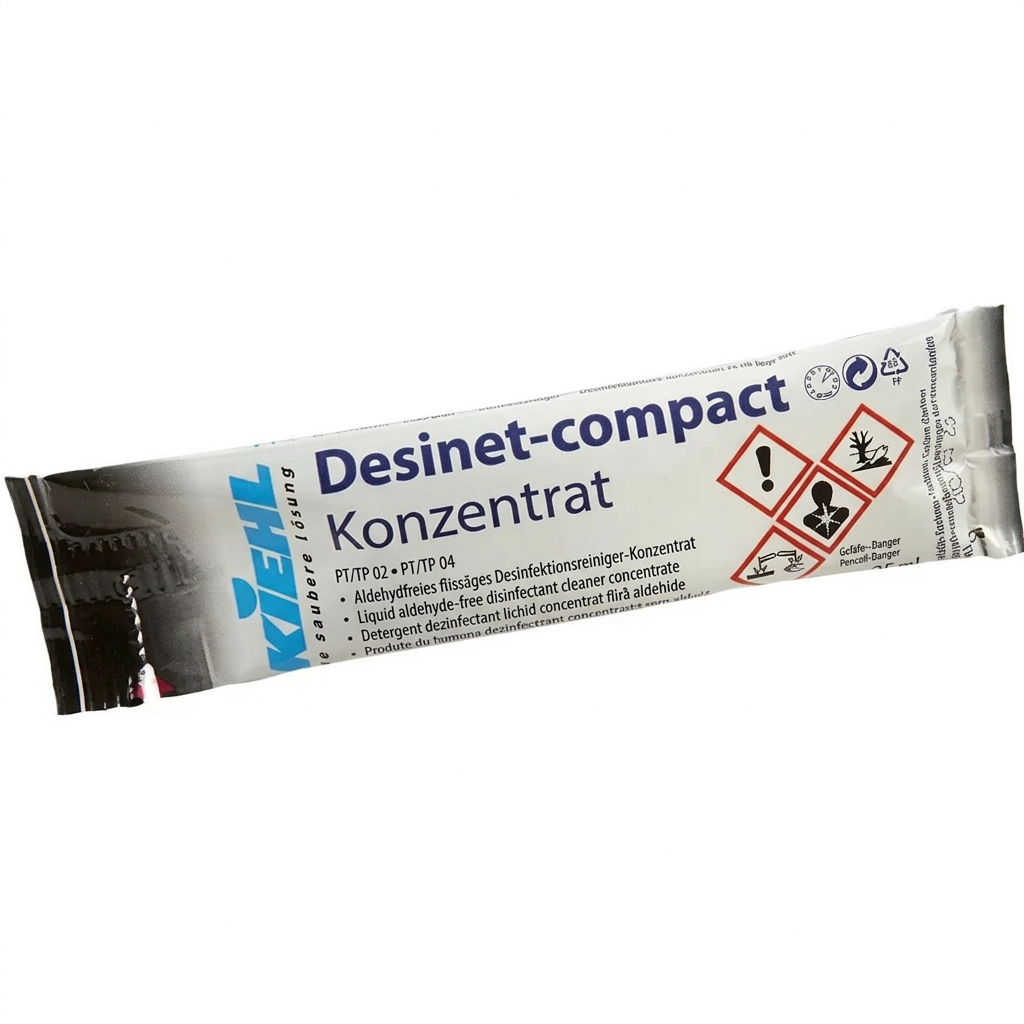 Kiehl Desinet-compact portionspose på hvid baggrund, salgspakken indeholder 80 × 25 ml