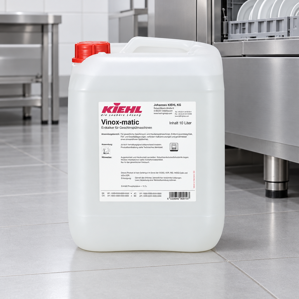Vinox-matic 10 L ved industriopvaskemaskine, stemningsbillede