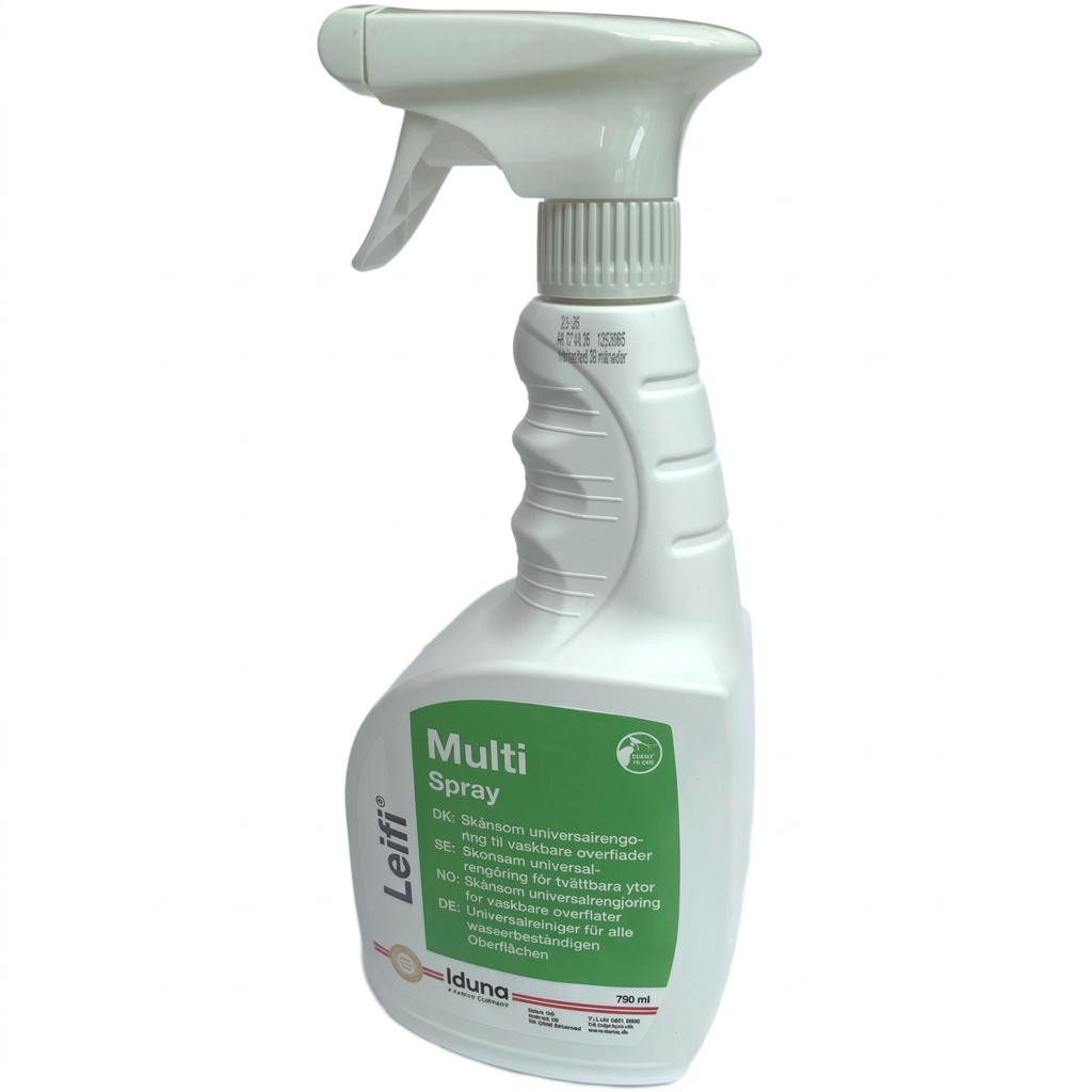 Leifi MultiSpray universalrengøring, sprayflaske på hvid baggrund