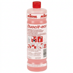 Kiehl Duocit-eco sanitetsrengøring 1 liter i lyserød flaske med rødt låg på hvid baggrund, varenummer 8149.