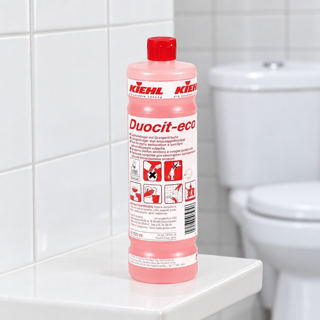 Kiehl Duocit-eco ved fliser og toilet, stemningsbillede