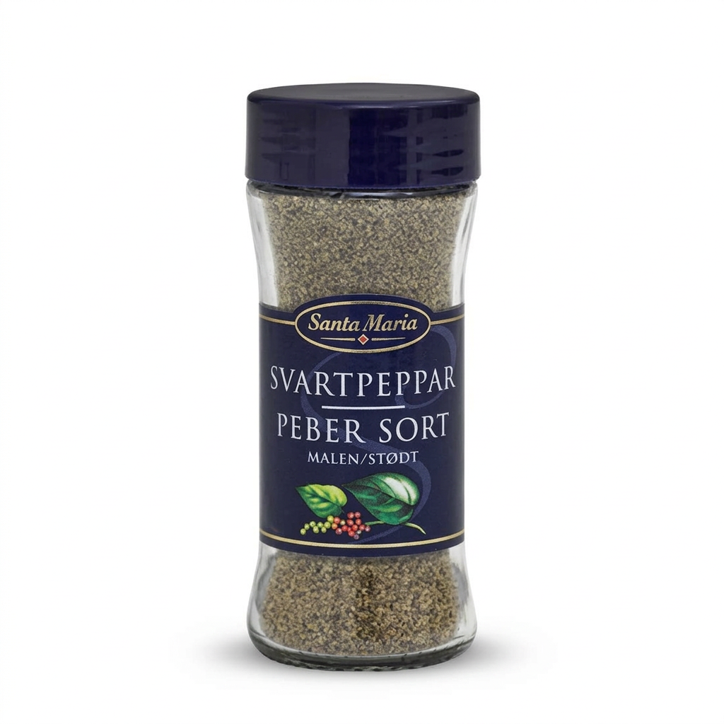 Sort peber Santa Maria, forbedret originalbaseret produktfoto