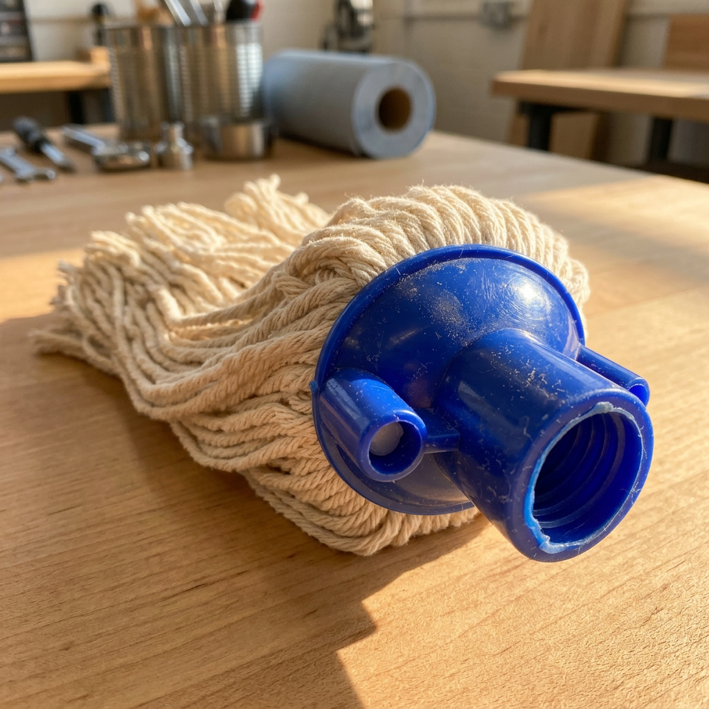 Nærbillede af Basic moppehovedets plasttilslutning, illustrativt billede