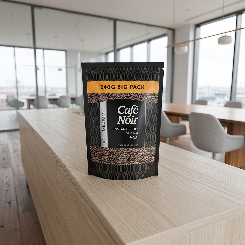 Café Noir Medium Big Pack-pose i lyst mødelokale