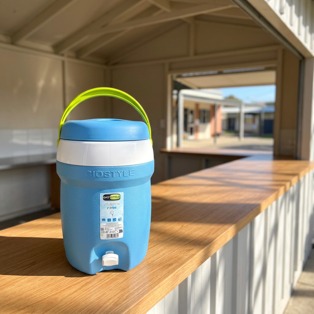 GioStyle Fiesta 10,7 liter på stabil disk i solbelyst aktivitetspavillon