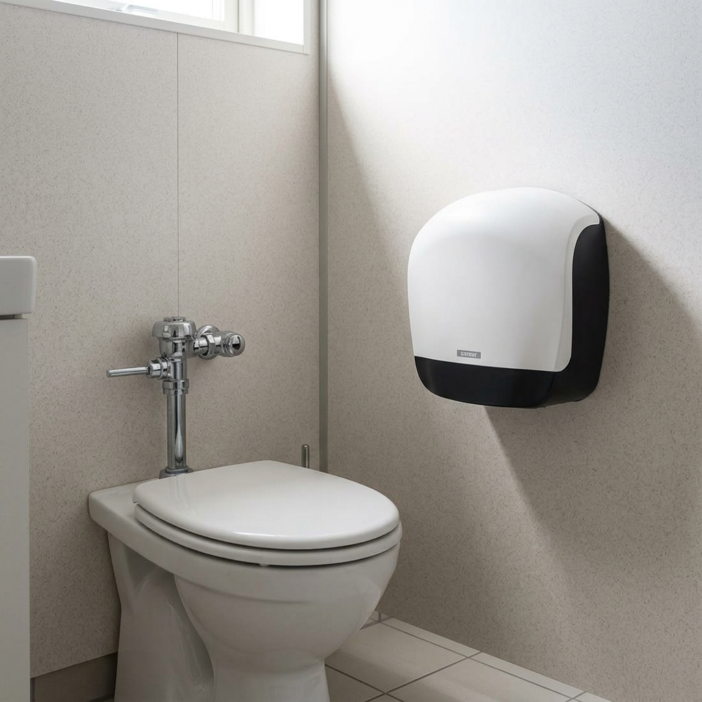 Katrin 90083 i bibliotekets toilet, stemningsbillede