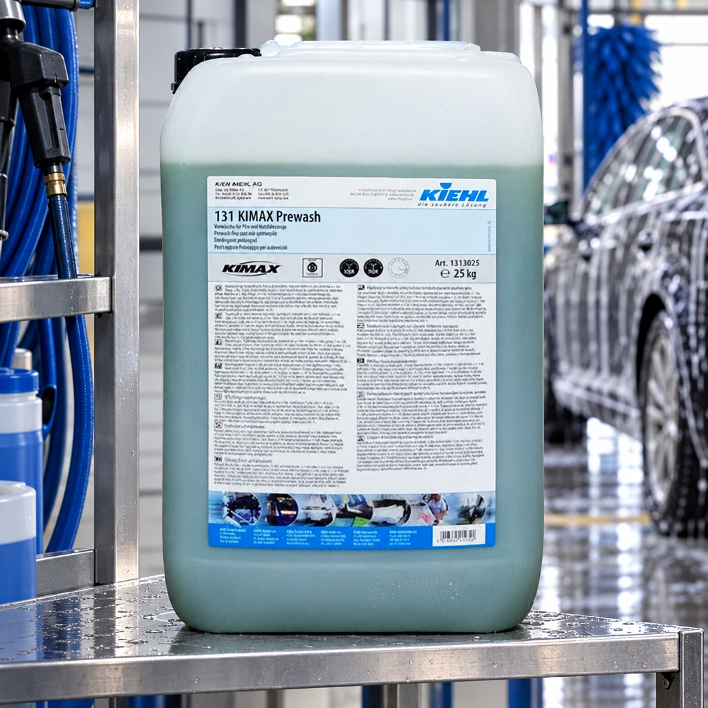 Stemningsbillede af autoshampoo i bilvaskeområde