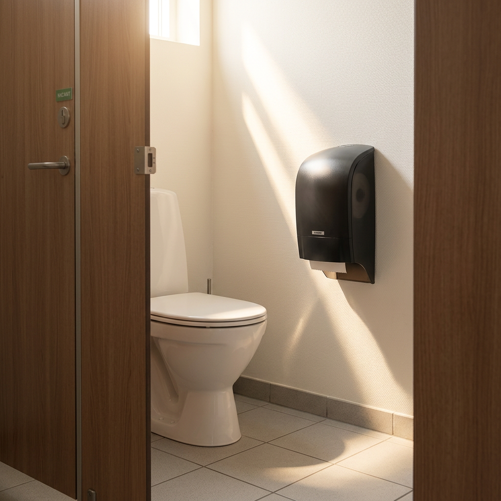 Sort Katrin System-dispenser i sollyst toiletrum