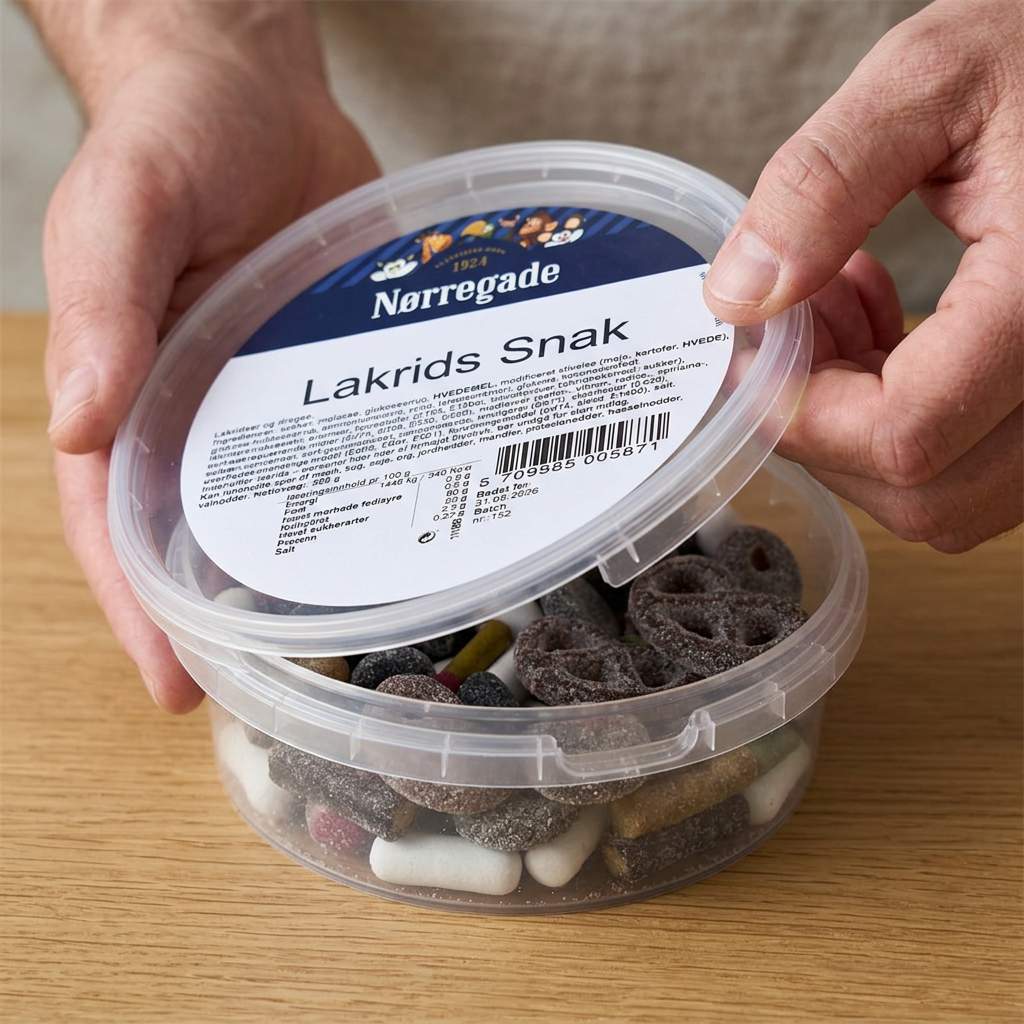 Nørregade SNAK-bøttens låg åbnes ved servering