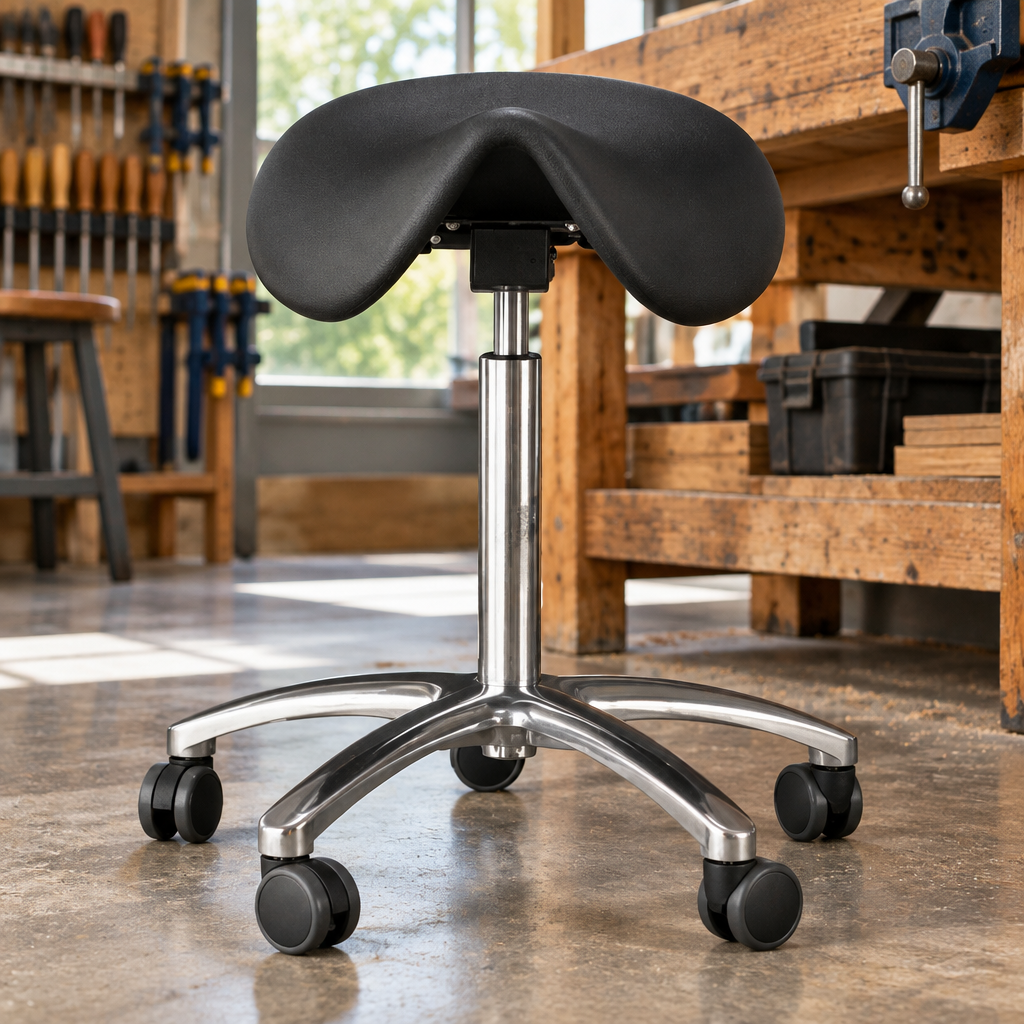 Klinik 840 ved kreativt arbejdsbord, stemningsillustration