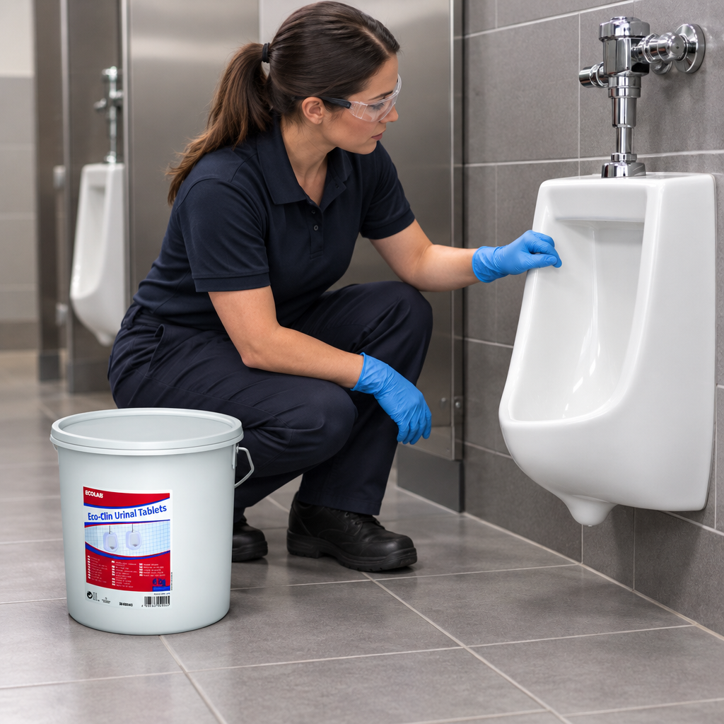 Eco-clin urinaltabletter i professionelt toiletrum