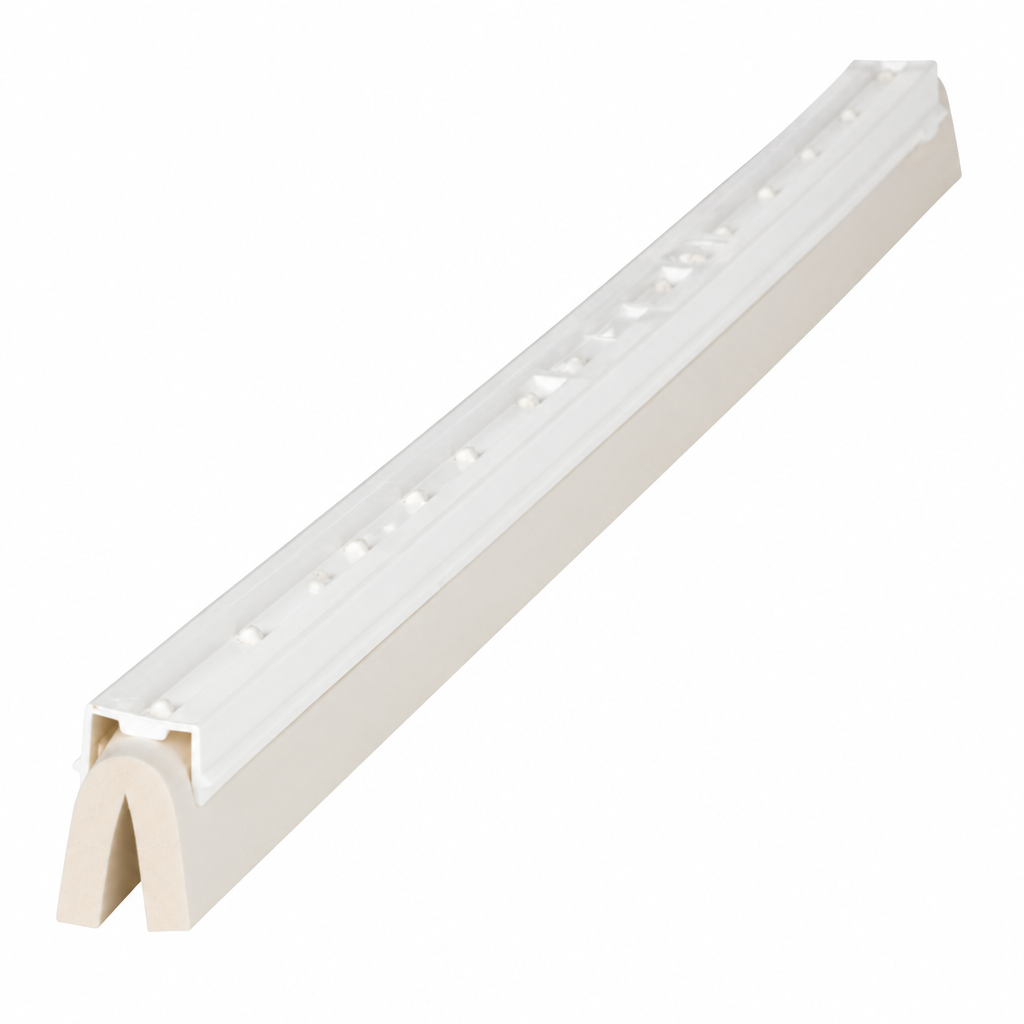 Lys 60 cm erstatningskassette til gulvskraber set fra skrå vinkel