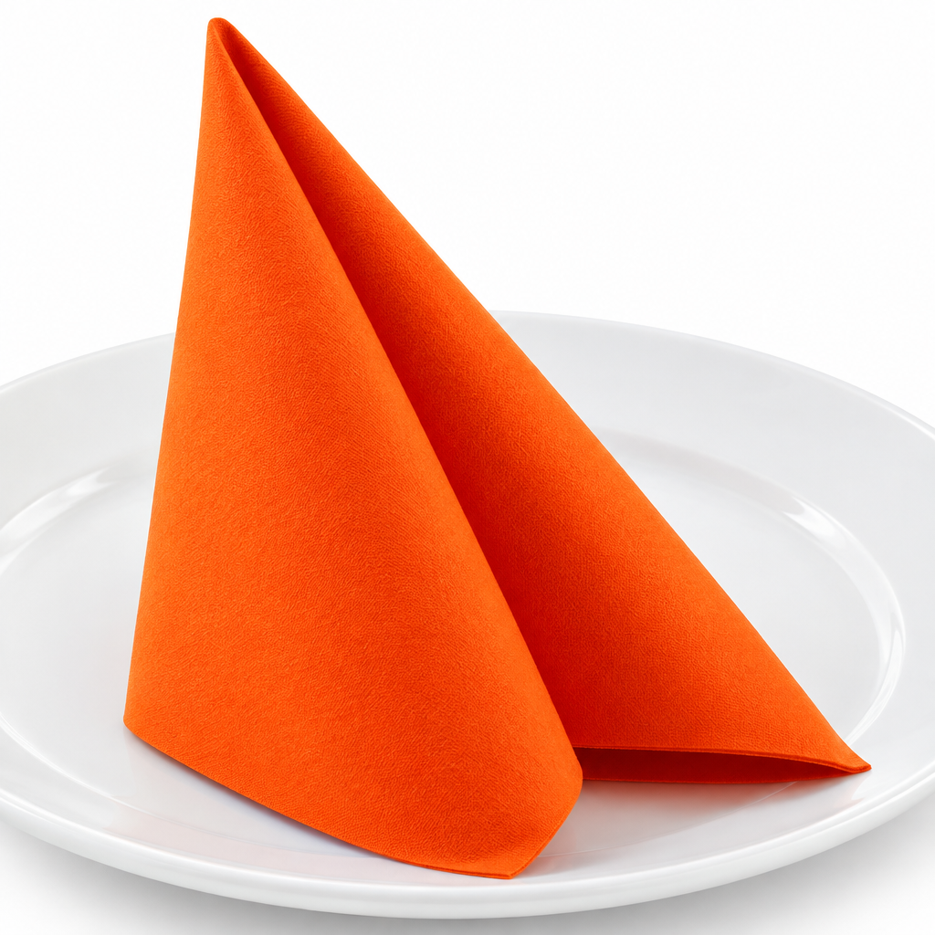 Detalje af orange serviets struktur