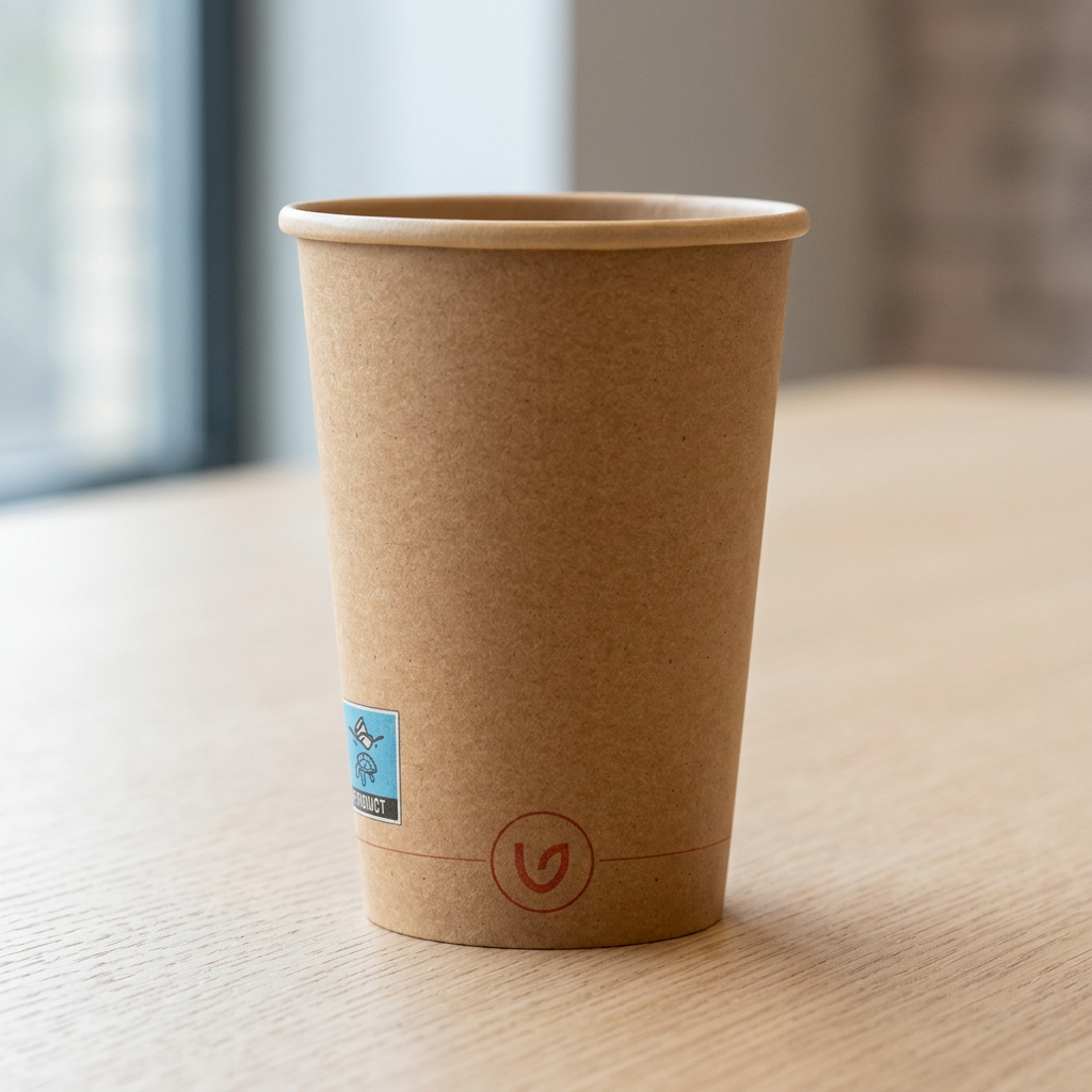 Brunt Verive kaffebæger 25 cl på lyst mødebord
