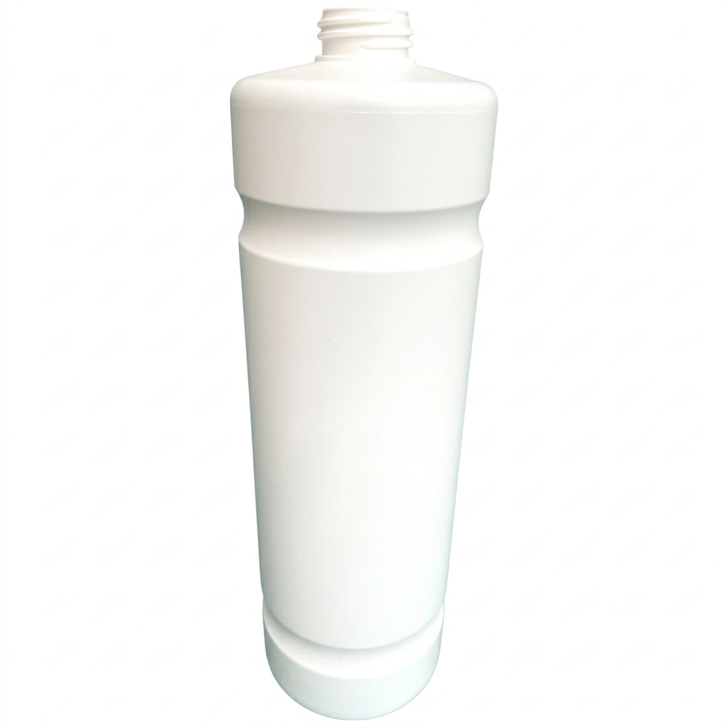 Tom Kiehl refillflaske, hvid, 1 liter uden låg, på hvid baggrund