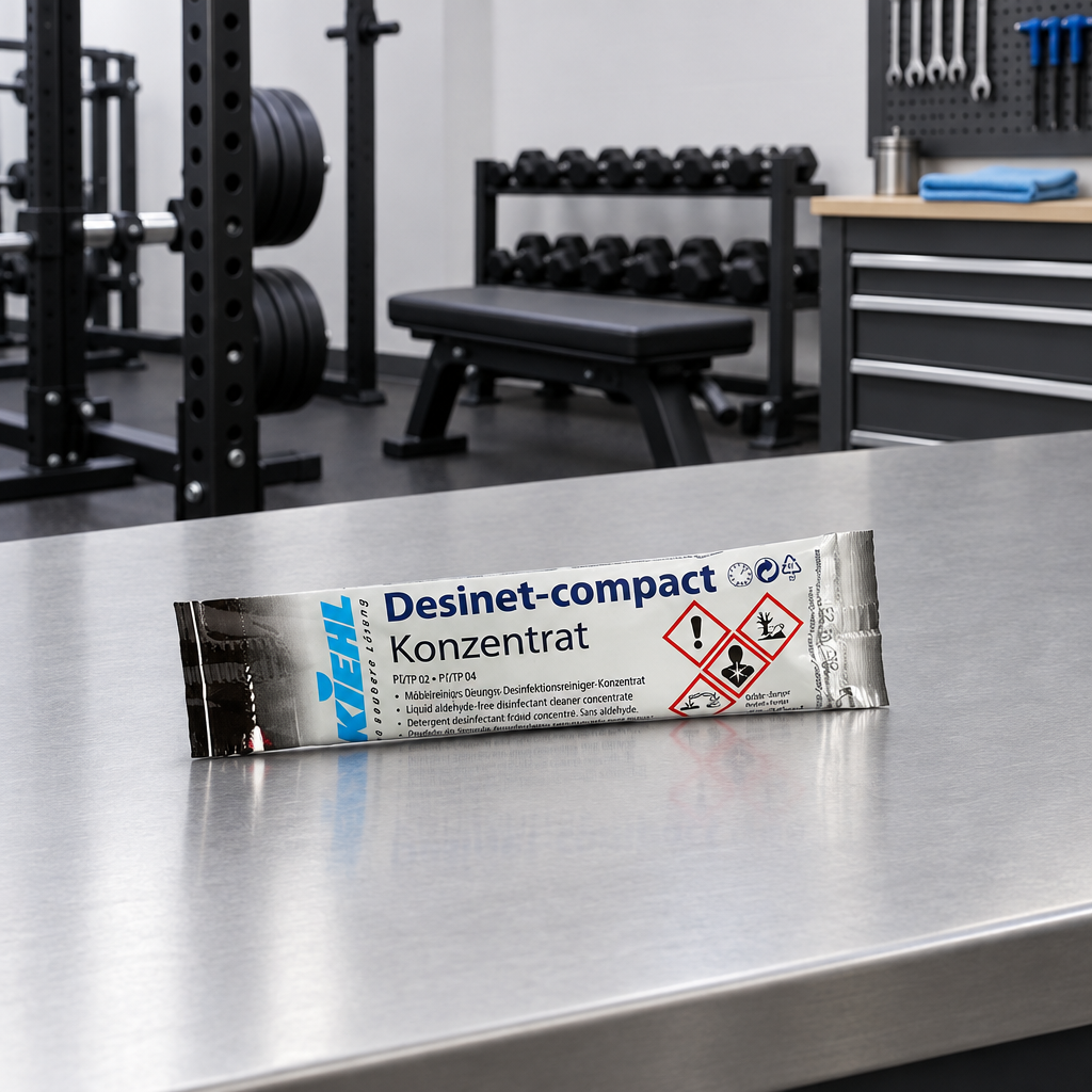 Kiehl Desinet-compact portionspose i fitnessmiljø