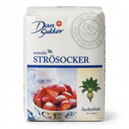 Dansukker hvidt strøsukker i 2 kg-pose på hvid baggrund