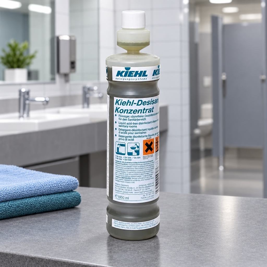 Kiehl sanitetsrengøring ved foldede rengøringstekstiler