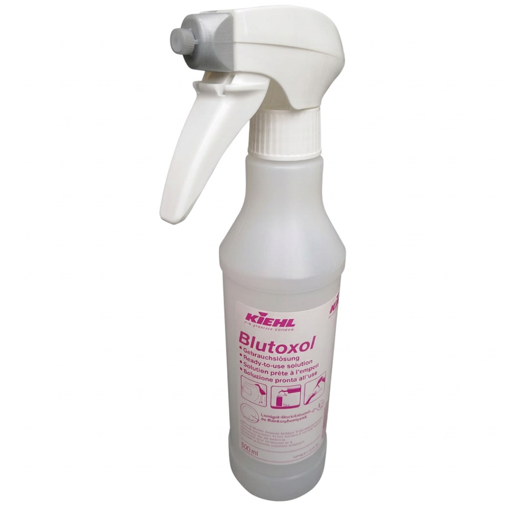 Tom Kiehl Blutoxol sprayflaske 500 ml med skumdyse på hvid baggrund
