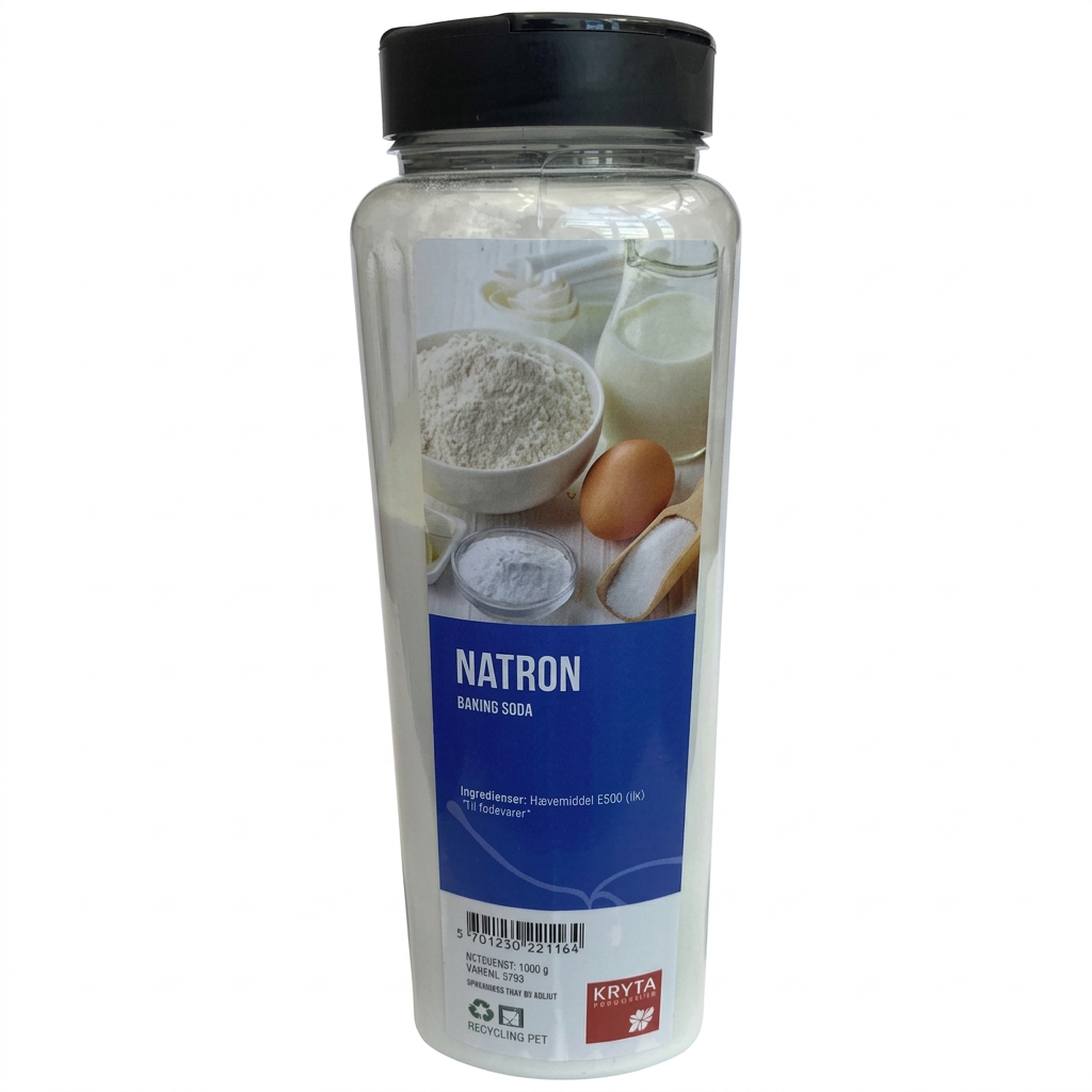 Natron Kryta 1 kg i strødåse set forfra