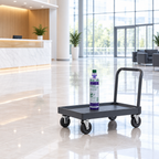 Kiehl Profloor-Koncentrat på vogn i lys lobby