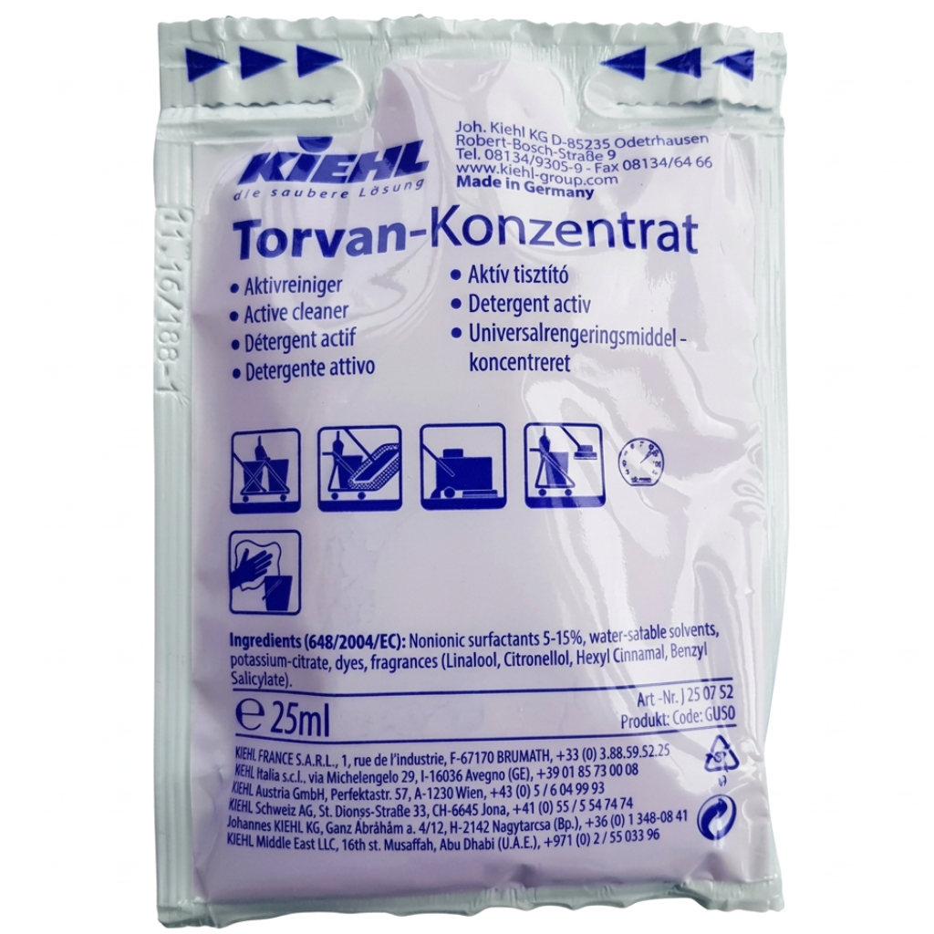 Kiehl Torvan-Koncentrat 25 ml doseringspose på hvid baggrund; salgspakke med 80 poser