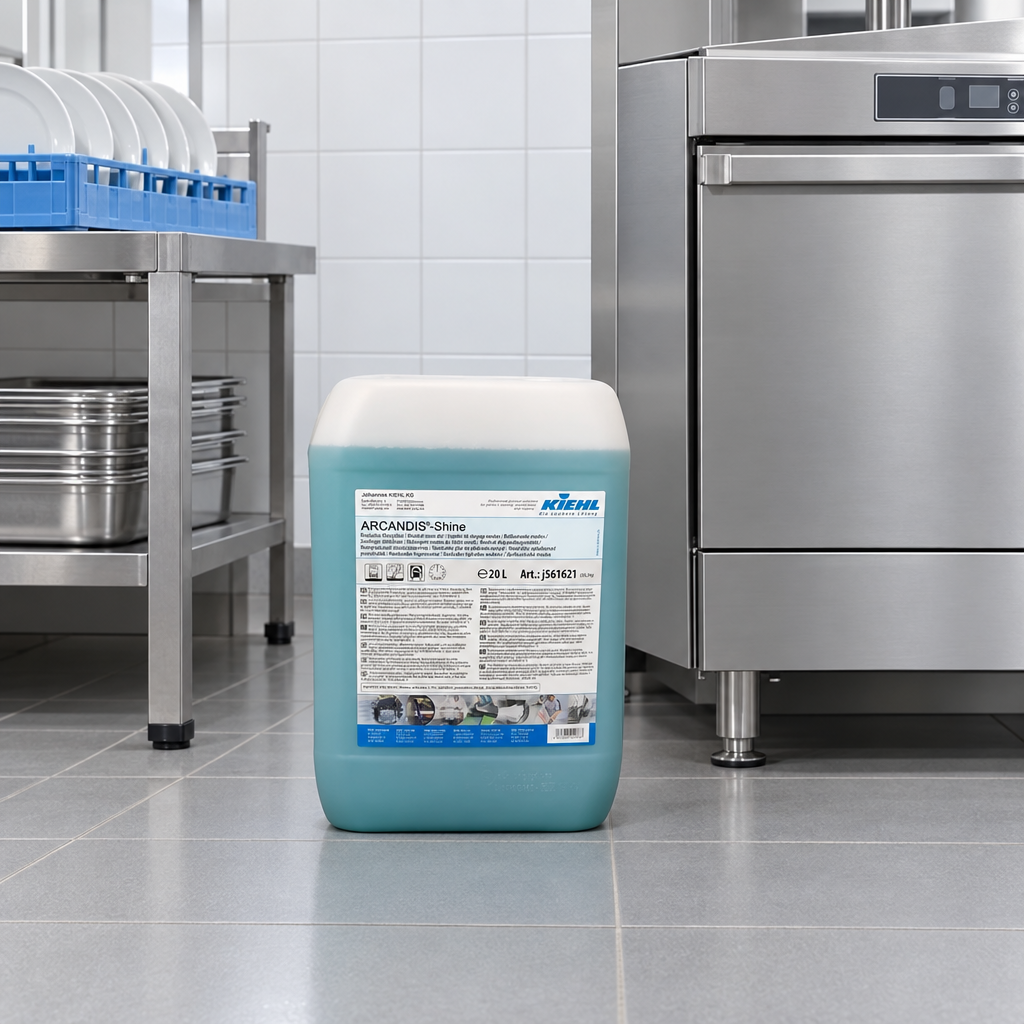 Kiehl Arcandis-Shine 20 L ved erhvervsopvaskemaskine