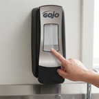 Niveaukontrol gennem vinduet på GOJO ADX-7-dispenser 2503