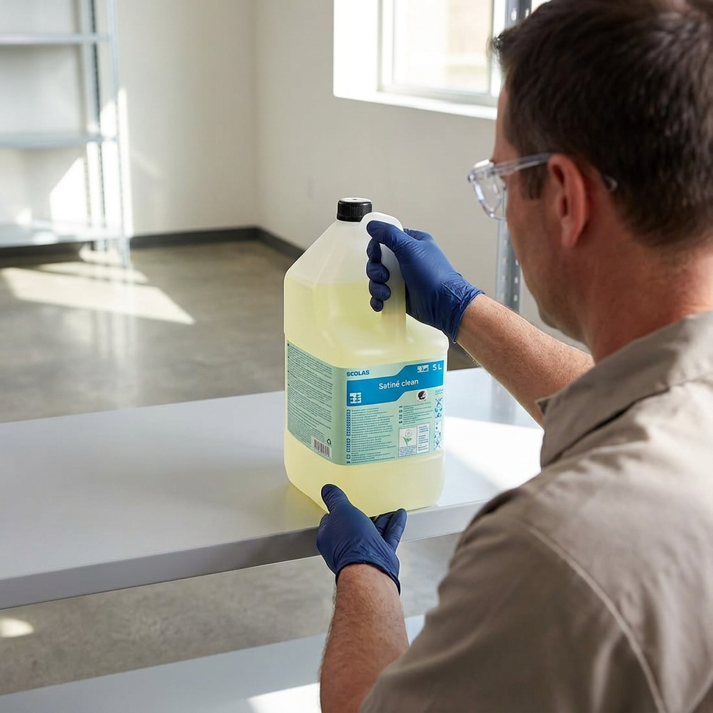 Medarbejder i serviceområde med Satine Clean
