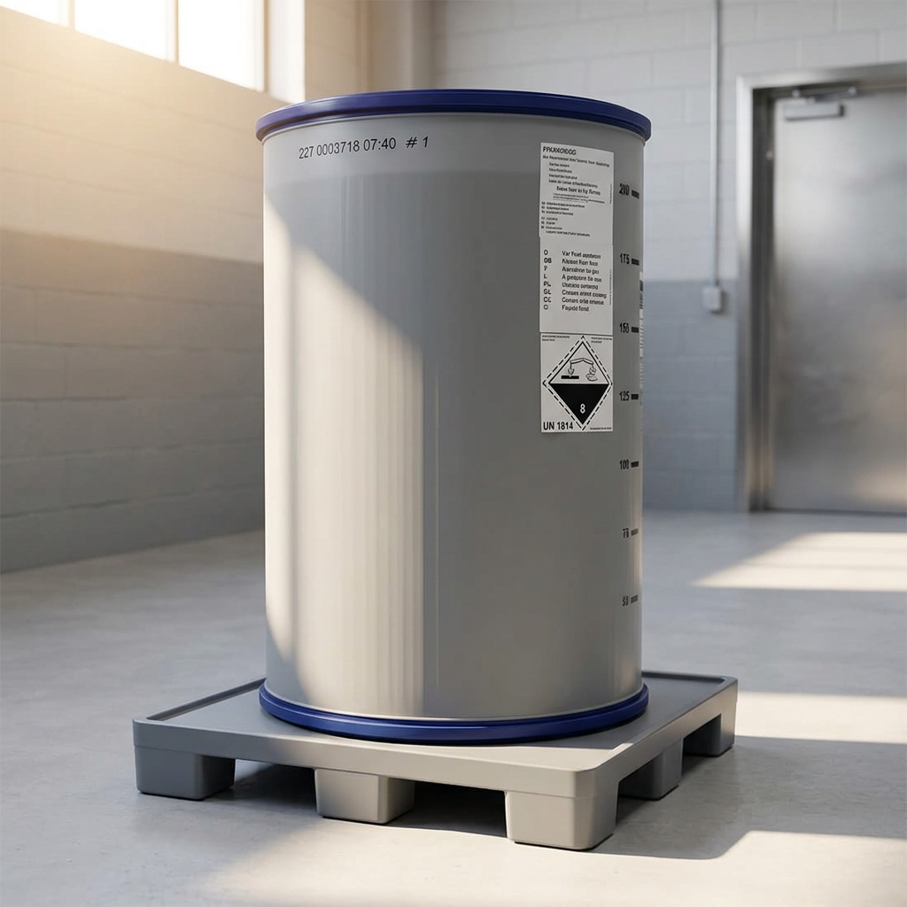 Arcandis-Eco 200 L på opsamlingsplatform ved grå væg i sollys
