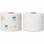 Tork Premium Extra Soft T6-toiletpapir med tre lag, to ruller på hvid baggrund