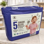 Lilla Rema 1000 Junior 5 blepakke til 12–25 kg på lys stenbordplade