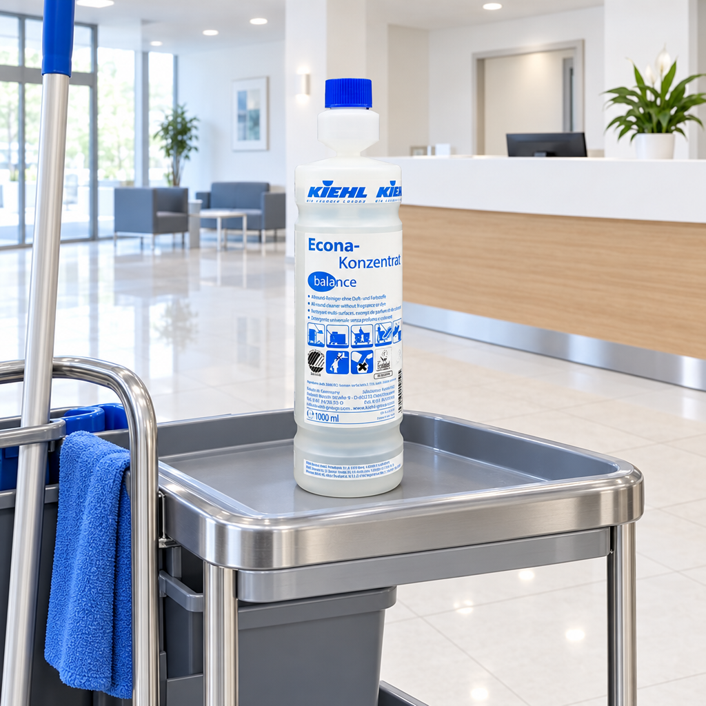 Kiehl Econa balance på vogn i lys reception