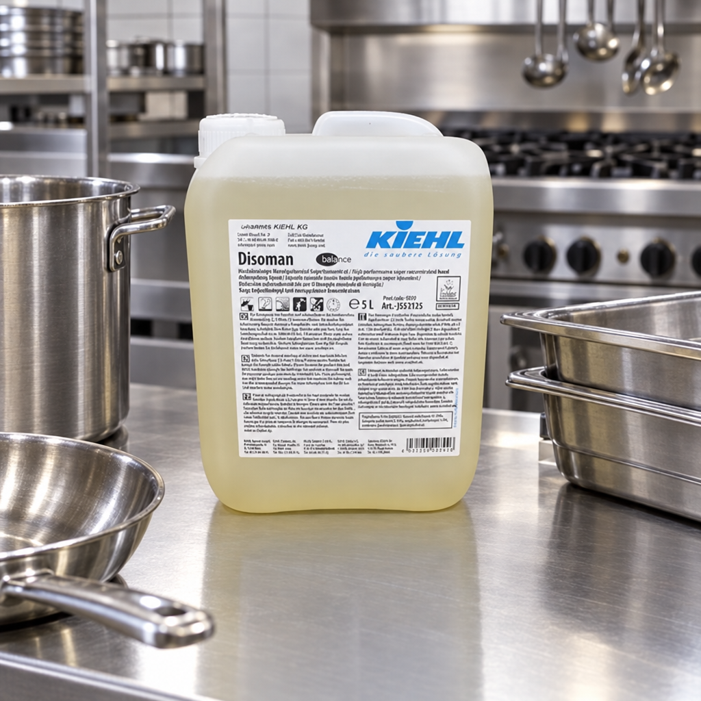 Kiehl Disoman 5 L ved gryder og pander i køkken