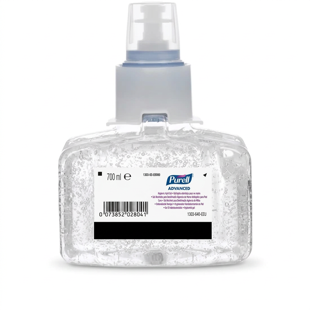 Genereret produktillustration af Purell LTX-7 gelrefill 700 ml på hvid baggrund